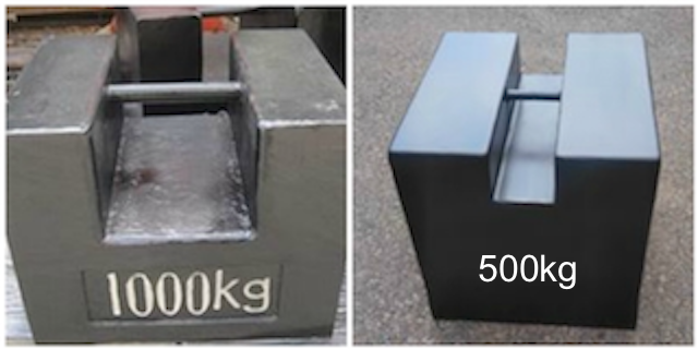 500 kilogram masspiece from route calibration and loadcell manufacturing and services